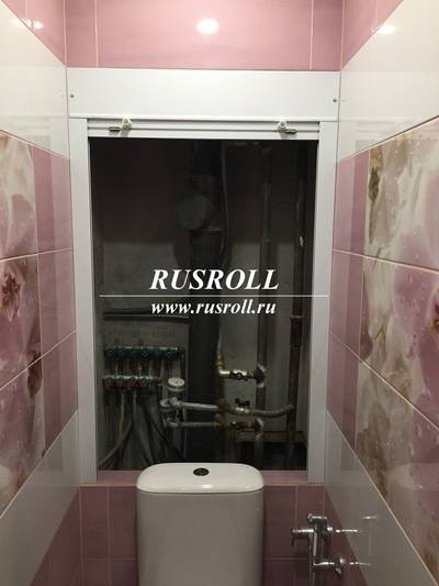 Роллета белого цвета в туалет в Москве