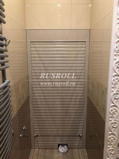 Роллета из профиля бежевого цвета в Москве