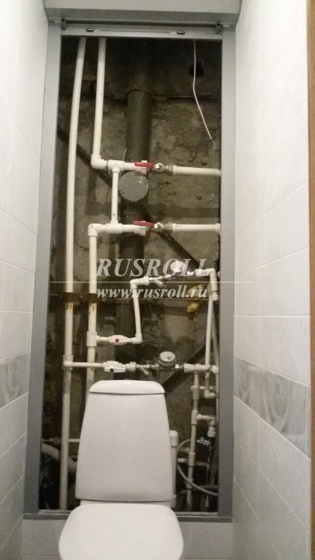 Установлены сантехнические рольставни в туалете в Купавне 2